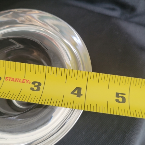 Elegant Clear Glass Bowl Heavy Art Glass Trinket Dish Votive Tealight - Picture 7 of 9